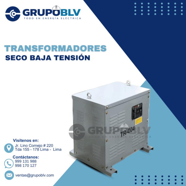 TRANSFORMADORES SECO BAJA TENSIÓN