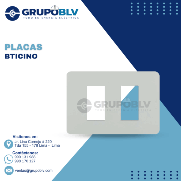 PLACAS DOBLE BTICINO