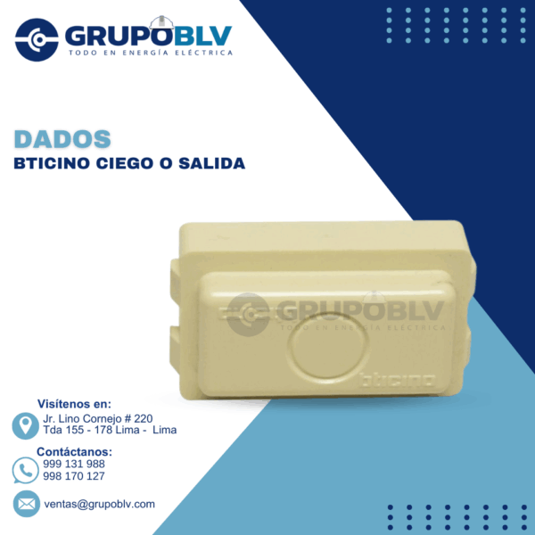 DADOS BTICINO CIEGO O SALIDA
