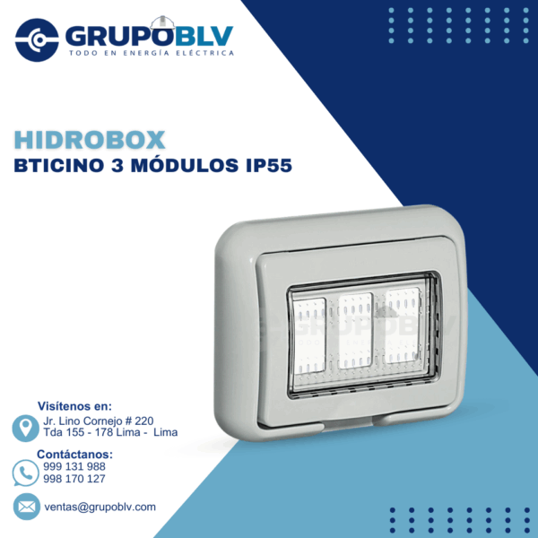 HIDROBOX BTICINO 3 MÓDULOS IP55