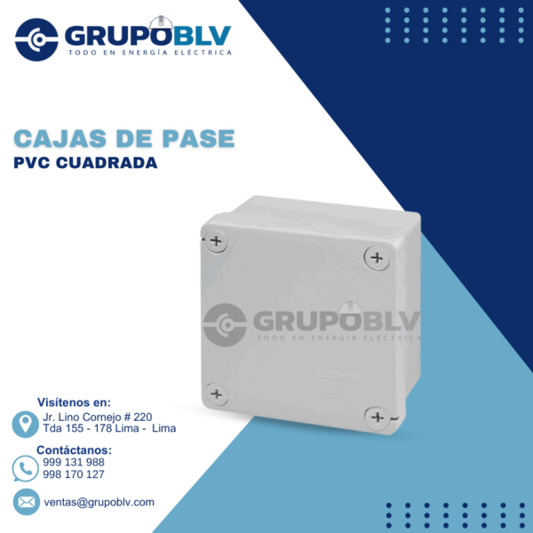 CAJA DE PASE PVC CUADRADA