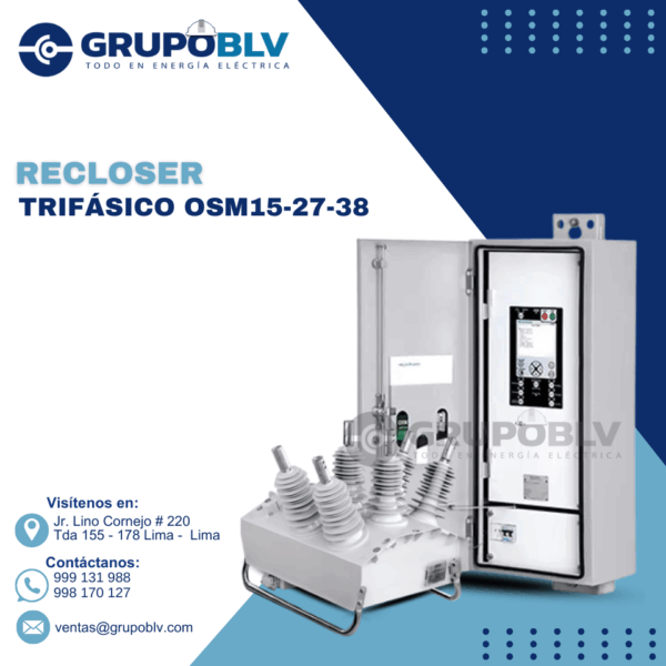 RECLOSER TRIFÁSICO OSM15-27-38